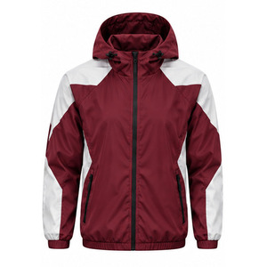 Windbreaker <b>Jacket</b> for <b>Men</b> <b>Lightweight</b> Outdoor Running Water Resistant Full Zip Hooded Sportswear Private Label OEM Manufacturer - Product Image 1