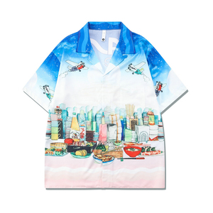 เสื้อเชิ้ตผู้ชายลายพิมพ์นามธรรม แขนสั้น สไตล์ลำลอง สตรีทแวร์ สำหรับฤดูร้อน ชายหาด วันหยุด สไตล์ฮาวาย ชุดรีสอร์ท รับผลิตแบบ OEM ODM - Product Image 4