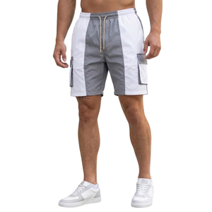 Shorts coupe-vent pour homme / Shorts cargo pour homme 100% nylon - Cordon de serrage, taille mi-haute, séchage rapide, décontracté - Product Image 1