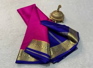Sari en soie pure de Mysore pour femmes - Product Image 4