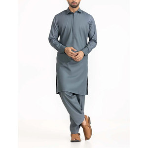 Shalwar Kameez classique pour homme, en coton mélangé doux, tenue traditionnelle confortable pour la prière, les festivals et le quotidien. - Product Image 3