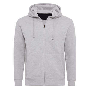 Sweat-shirts à capuche pour hommes en satin 100 % coton épais, gris chiné, respirants, entièrement zippés, avec logo personnalisé, vente en gros 2026 - Product Image 6