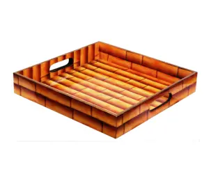 Buy in Bulk Wholesale Serving Tray in MDF Hand crafted wooden Hand painted Decorative serving tray