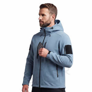 Abrigo de Invierno Impermeable para Hombre con Cuello Alto, Color Sólido, Transpirable, Chaqueta de Trabajo Cálida para Exteriores, Chaqueta con Capucha - Product Image 3