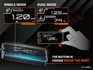 Compteur numérique OBDII 2 PLUS affichage multifonctionnel fabriqué à Taiwan jauge de suralimentation obd2 pour universel - Product Image 2