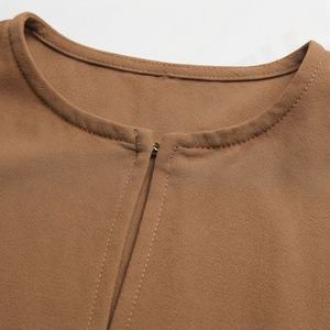 ชุดอาบายะห์ผ้าลินินแบบใหม่สำหรับผู้หญิงมุสลิม สวมใส่สบาย ปิดด้านหน้า คลุมทั้งตัว สีสันปรับแต่งได้ ทรงหลวมทันสมัย - Product Image 4