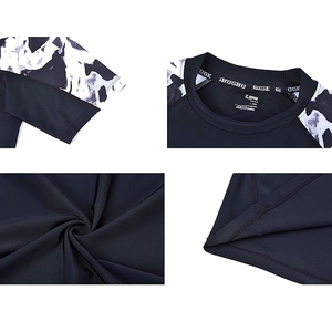 Camiseta de Compresión con Diseño de Lobo para Hombre, Ropa de Gimnasio de Secado Rápido, Protección contra Rozaduras, Personalizable OEM - Product Image 5