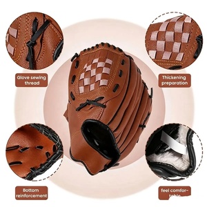 Guante de Béisbol de Cuero para Exteriores, para Mano Derecha, con Tejido Trapecio, Antideslizante, Cierre de Velcro, para Todas las Estaciones - Product Image 5