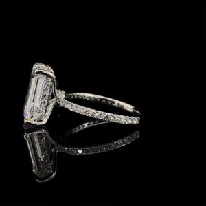 Rose gold <b>cluster</b> diamond ring 14K ring for women Floral bridal jewelry Engagement party gift - Product Image 3