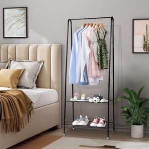 Organizzatore Moderno a 2 Livelli in Plastica Pieghevole e Smontabile per Scarpe e Borse, Salvaspazio per Soggiorno - Product Image 1