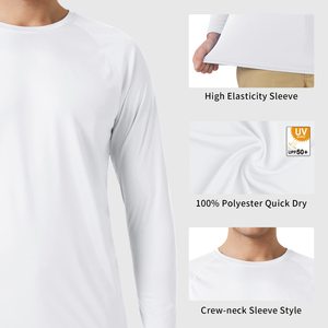 Chemise de pêche à manches longues pour homme, protection UV UPF 50, polyester, pour la randonnée, la course à pied, la natation, logo personnalisé - Product Image 5
