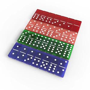 Resin Crafts <b>Dice</b> Dominoes 28 Tiles Double 6 Dominoes Pips Dots Game <b>Set</b> Jumbo Tournament Size Dominos With Dark Oak Wood Case - Product Image 2