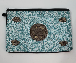 Bolso de mano FAIZA CRAFT rosa con cuentas de fresa, cartera rectangular bordada, cadena plateada desmontable, hecho a mano con bordado artesanal - Product Image 6