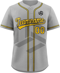 Último Diseño 2025, Jersey de Béisbol con Cuello en V, Venta al Por Mayor, 100% Poliéster, Jersey de Softbol para Hombre a Bajo Precio, Servicio OEM - Product Image 5