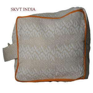 กระเป๋าเครื่องสำอางผ้าแคนวาสคอตตอน 100% หรูหรา พิมพ์โลโก้ตามสั่ง ลายใบไม้สีเขียว กระเป๋าใส่เครื่องสำอางขนาดเล็กสำหรับเดินทาง กระเป๋าใส่ดินสอแบบซิป กระเป๋าของขวัญ - Product Image 1