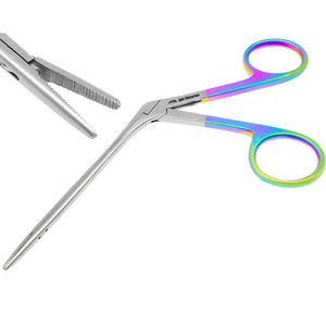 Pinzas de Oreja de Cocodrilo Profesionales de 6.5 Pulgadas con Diseño de Mandíbula Curva, Instrumento Quirúrgico ENT de Acero Inoxidable Premium con Punta Fina - Product Image 1