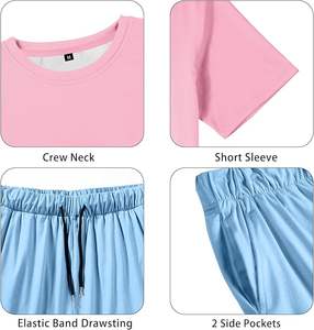 Ensemble de survêtement pour homme à manches courtes, 2 pièces, t-shirt à imprimé tropical, t-shirt hawaïen, short uni, tenue décontractée d'été - Product Image 4