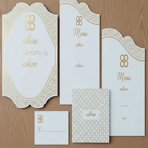 Carta da visita con Logo in lamina metallica di lusso di alta qualità cartolina di nozze carta di ringraziamento - Product Image 2