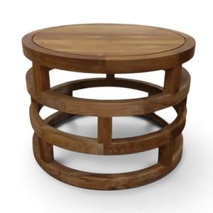 High Quality <b>Solid</b> Teak Wood Round Coffee Table Luxury <b>Wooden</b> Furniture Manufacturer Hotel Villa Home Project Furniture Supplier - Product Image 1
