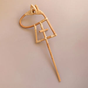 Jouets en rotin faits à la main pour enfants, chevaux à bascule en rotin, jouets d'imitation naturels, best-sellers. - Product Image 2