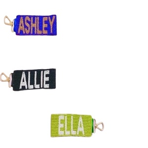 Handmade Fashion Colorful Boutique Accessories Custom Beaded <b>Name</b> Keychain Adjustable Multiple Colorways Gameday Keychains 2026 - Product Image 1