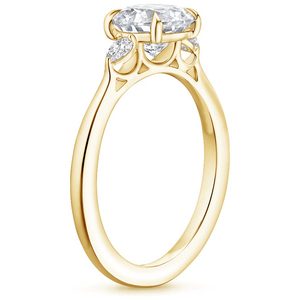 Round Brilliant Cut 1.50 Carat E Color Lab Created <b>Diamond</b> <b>Rings</b> 18k Gold Wedding <b>Ring</b> Set IGI Certified HPHT <b>Diamond</b> Jewelry - Product Image 3