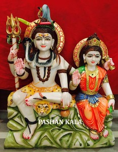 Marble Shiv Parvati Statues - Product Image 2