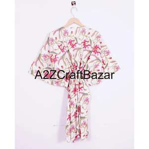 Nouvelle arrivée : robe courte kaftan et tunique à imprimé floral, élégante robe indienne en coton pour femme, cadeau pour elle - Product Image 5