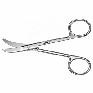 Ciseaux à points courts courbés de 3,5 pouces, ciseaux à sutures incurvés en acier inoxydable, ciseaux chirurgicaux pour couper les points, CE ISO 13485 - Product Image 3