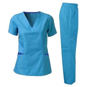 Medical Uniforms Nursing Uniforms New Design Stretchy Soft Short Sleeve Customized Hospital Medical Nurse Staff <b>Scrubs</b> - Product Image 5