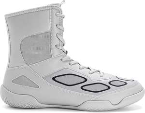 รองเท้าผ้าใบหุ้มข้อสูงสำหรับผู้ชาย สำหรับมวยปล้ำ มวยสากล วัสดุ PU ระบายอากาศได้ดี น้ำหนักเบา กันลื่น เหมาะสำหรับออกกำลังกาย - Product Image 4