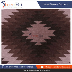 <b>Neutral</b> Cotton Rug Flat Weave Washable Minimalist Dhurrie for Bedroom Lounge or Scandinavian Inspired Decor at Wholesale Price - Product Image 4