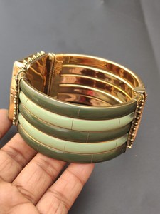 Resin Handmade Custom <b>Bangles</b> With Curved <b>Engraved</b> Design With Brass Molding Classic Ancient Traditional By Universal Overseas - Product Image 5