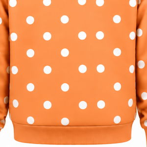 <b>Orange</b> White Women Pullover Hoodie Casual <b>Fleece</b> Hooded Sweatshirt Drawstring Long Sleeve Kangaroo Pocket Winter Front - Product Image 6