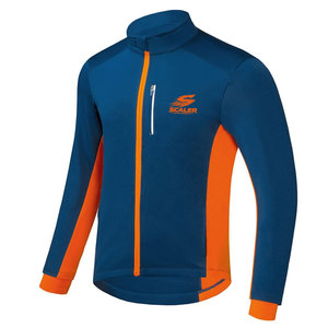 Veste de cyclisme personnalisée pour homme avec tissu à séchage rapide, fermeture éclair intégrale, manches longues, service OEM pour le cyclisme sur route - Product Image 1