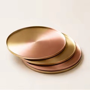 Decorative <b>Table</b> Copper Coaster Set Stylish Beverage <b>Protector</b> for Wedding Party Restaurant Hotel Bar Coffee <b>Table</b> - Product Image 4