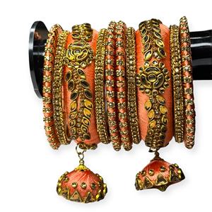 Ensemble de bracelets tendance en perles d'imitation plaqué or pêche, style viral, pour mariage et occasions festives, empilables - Product Image 2