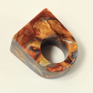 Natural Finish Wood Resin Finger <b>Ring</b> <b>Crystal</b> Fashion Accessories for Daily Fashion - Product Image 3