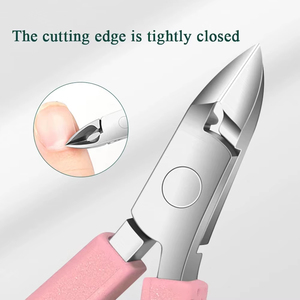 Coupe-cuticules rose en silicone pour salon de manucure, ciseaux à cuticules pour ongles des doigts et des orteils - Product Image 3