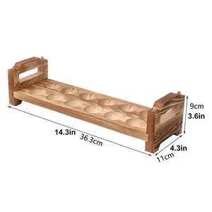 Lavie Creations Wooden <b>Egg</b> Rack 8 Compartments Dishwasher Freezer Safe <b>Egg</b> Stirring Storage Organization for Convenient Kitchen - Product Image 4