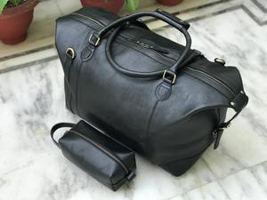 Sac de voyage vintage en cuir véritable extra large, léger, sac de week-end, grande capacité, bagage portable pour les longs voyages et les affaires - Product Image 2