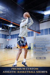 Pantalones Cortos de Baloncesto Personalizados para Hombre, Sublimados, de Tela de Lana, Transpirables, de Secado Rápido, con Cierre de Cordón - Product Image 4