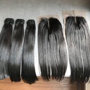 CDYHAIR - Paquetes de Cabello Humano Virgen Vietnamita Liso Natural de Primera Calidad, Doble Trama, Cutícula Alineada, 10A 12A, Resistente a la Caída, con Cinta Adhesiva - Product Image 1