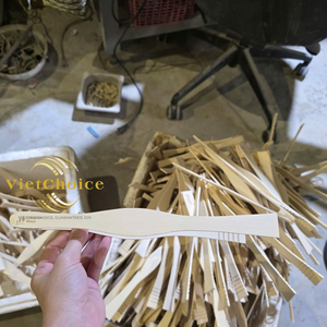 Eco Friendly Disposable Wooden Food <b>Tongs</b> Mini <b>Serving</b> <b>Tongs</b> with Custom Logo from Vietchoice Vietnam - Product Image 5