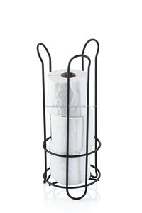 Porte-papier toilette sur pied en fer, conçu pour les intérieurs haut de gamme, offrant un aspect élégant avec un matériau en fer robuste - Product Image 2