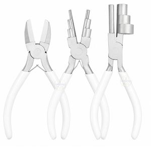 LUMINEX Jewelry <b>Pliers</b> <b>Set</b> Stainless Steel White Handle For DIY Wire Working Tools - Product Image 3