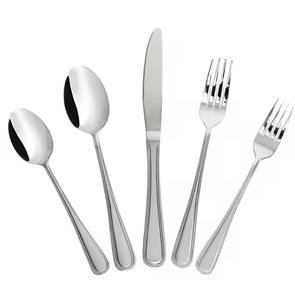 Ensemble de couverts modernes en acier inoxydable, cuillère et fourchette, durable, pour la maison, la cuisine, le restaurant, les mariages et les réceptions - Product Image 4