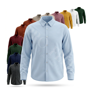 เสื้อเชิ้ตแขนยาวผ้าคอร์ดูรอยเนื้อนุ่มสบายทรงเข้ารูปลำลองแฟชั่นฤดูใบไม้ร่วงฤดูหนาวทันสมัยสั่งตัดได้สำหรับผู้ชาย - Product Image 1