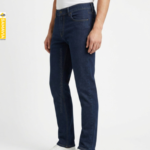 Jeans de Mezclilla para Hombre SAMAVIA |   Jeans Azules de Algodón Elástico Premium, Corte Slim Casual |   Fabricación OEM y Personalizada - Product Image 2