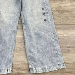 Custom <b>Women</b> <b>Baggy</b> <b>Jeans</b> Pant Oversized Loose Fit High Rise Denim Casual Street Fashion OEM Bulk Manufacturer - Product Image 4